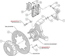 Wilwood 140-10786-D Zestaw Hamulców Przednich Dynapro Radial Front Drag Wiercony Chevrolet Camaro Pontiac Firebird 1993-2002