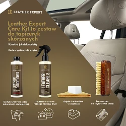 Leather Expert Leather Expert Car Leather Care Kit zestaw do czyszczenia i pielęgnacji skóry samochodowej 2x250ml 500ml 0,5l