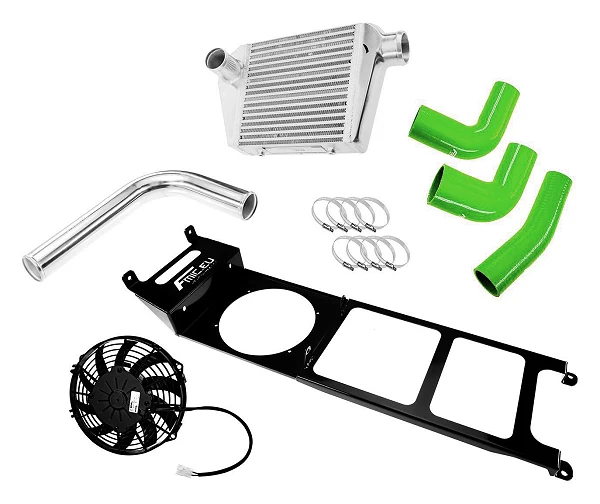 Dedykowany zestaw montażowy intercoolera Nissan Patrol Top Mount  - 3.0D M57 Zielony
