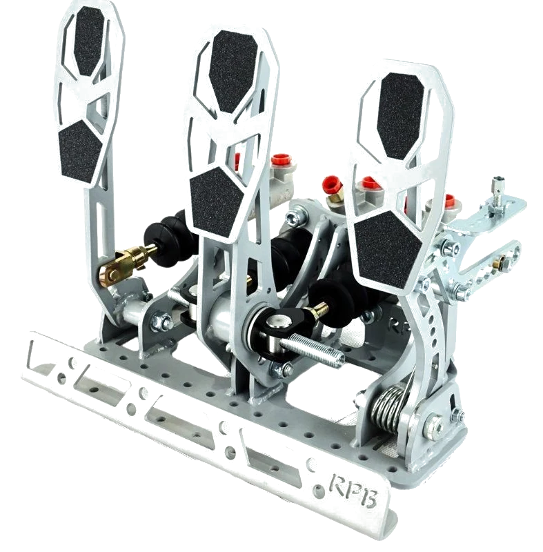 Pedalbox Kit Car Mocowany do Podłogi z Podparciem Stopy RacingPedalBoxes - Szary