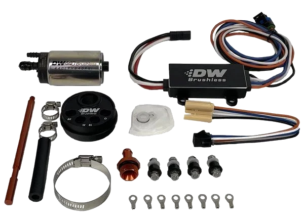 DeatschWerks In-Tank Pump Adapter and DW440 Brushless and Controller 440 lph Fuel Pump for 3.5l Surge Tank