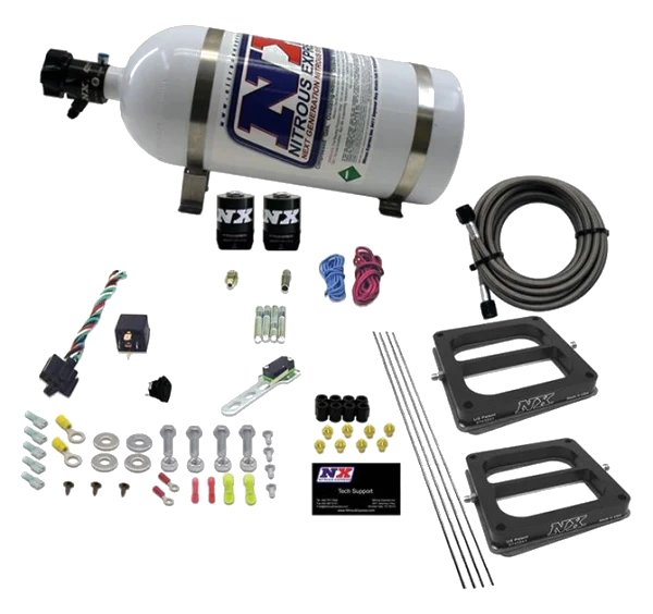 Dual 4500 Conventional Plate System Gasoline Stage 6 50-300Hp with 10Lb Bottle Nitrous Express NX 30270-10