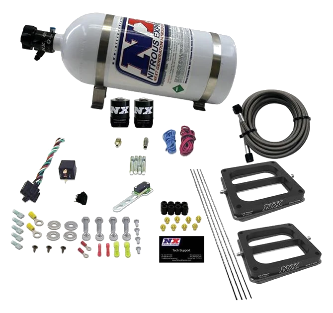 Dual 4500 Conventional Plate System Gasoline Stage 6 50-300Hp with 10Lb Bottle Nitrous Express NX 30270-10