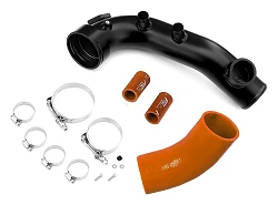 Charge pipe BMW N54 135i 335i 1M z flanszą na BOV 50mm Pomarańczowy