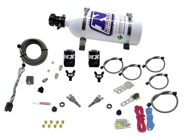 Dual Nozzle Nitrous System with 5Lb Bottle for GM TBI ALL (50-75-100-125HP) Nitrous Express NX 20218-05