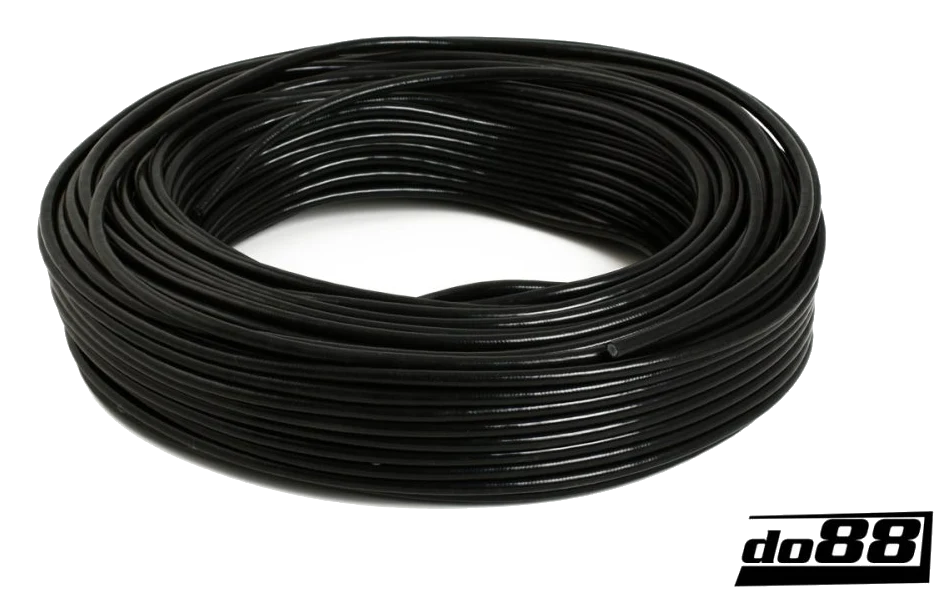 Wąż silikonowy wzmocniony czarny 0,15" (4mm)