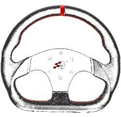 Profesjonalna Skórzana Kierownica Wyścigowa Typ D 325mm SIMAGIC Symulator Simracing