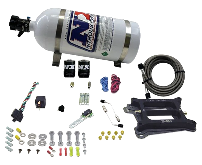 4150 Conventional Plate System Gasoline Pro-Power 100-500Hp with 10Lb Bottle Nitrous Express NX 50040-10