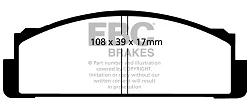 DP116 Klocki hamulcowe ULTIMAX2 EBC Brakes Abarth A112 AUTOBIANCHI A111 A112 Primula Fiat 124 124 Special 124 Coupe 124 Spider 125 127 128 131 132 133 X1/9 Panda Ritmo Strada Fiat COMMERCIAL