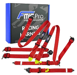 Pasy sportowe FMIC.Pro FIA 2031 8853-2016 6-punktowe 2"x 2" Czerwone