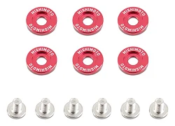 Ozdobne śrubki i podkładki Mishimoto Fender Washer Kit małe czerwone