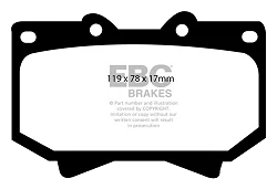 DP71319 Klocki hamulcowe GREENSTUFF EBC Brakes Lexus LX470 Toyota Land Cruiser Sequoia Tundra