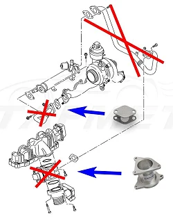 Zamiennik zaworu EGR VW Seat Skoda Audi z silnikami 2.0 TDI CBAB CFFB BMN BMS - F_EGR_03A/ZU