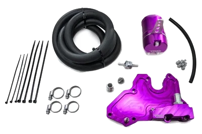 Oil Catch Can Kit Small Purple 17 mm RTMG Performance for 1.8 / 2.0 TSI EA888.3