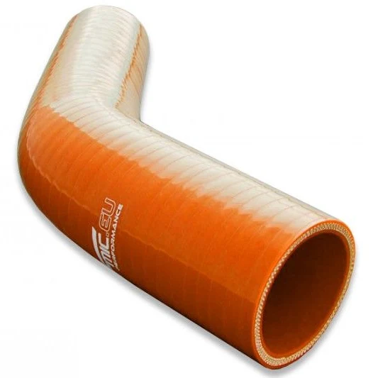 Silikonowe kolanko redukcyjne 45' 76/83mm Pomarańczowy - 004576/83-P