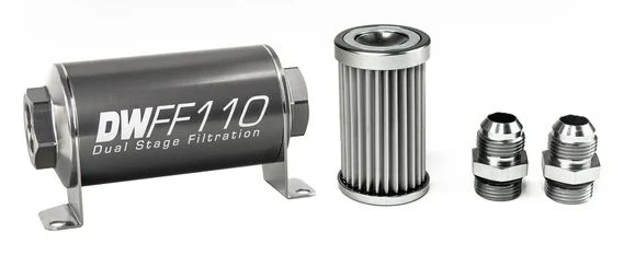 DeatschWerks In-Line Fuel Filter Kit -10AN 5 Micron 110mm