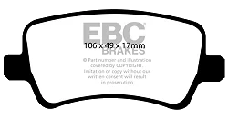 DP1934 Klocki hamulcowe ULTIMAX2 EBC Brakes Ford Galaxy Mk2 Land Rover Freelander Range Rover Evoque L538 Volvo S60 Mk2 S80 Mk2 V60 Mk1 V60 Cross Country V70 Mk3 XC60 XC60 T5 XC60 T6 XC60 D3