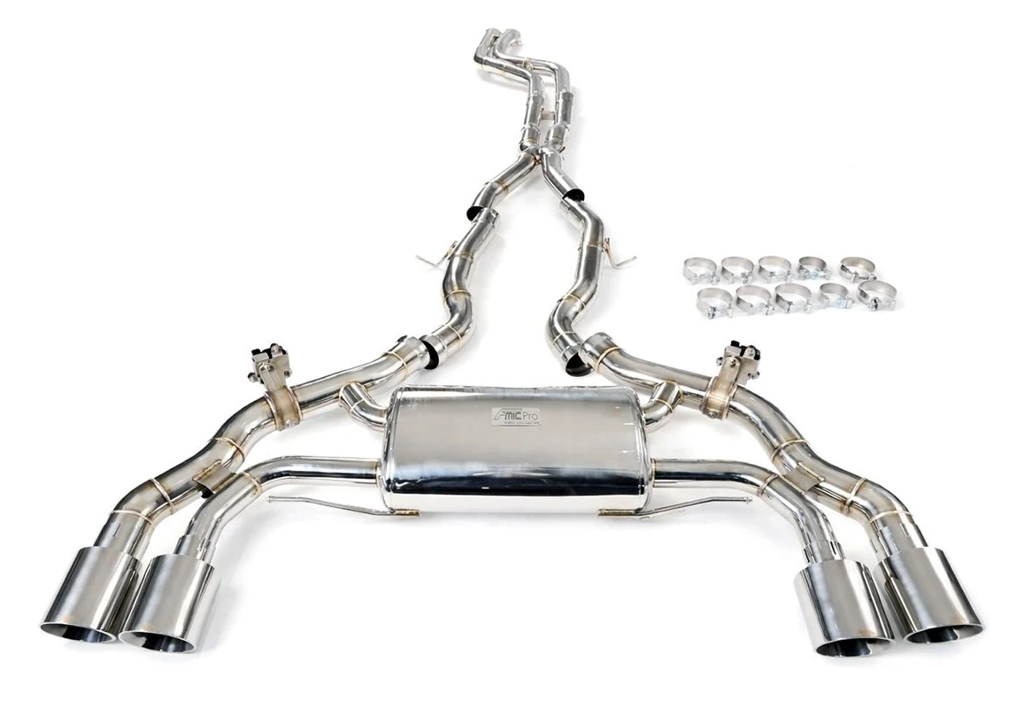 Aktywny układ wydechowy z klapami Cat-Back FMIC.Pro BMW X3M X4M F97 F98 3.0L S58 2019-2023