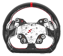 Skórzana Kierownica GT1 330mm Typ D SIMAGIC Łopatki Zmiany Biegów Symulator Simracing