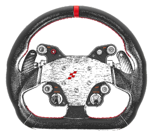 Skórzana Kierownica GT1 330mm Typ D SIMAGIC Łopatki Zmiany Biegów Symulator Simracing