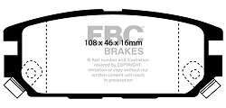 DP987 Klocki hamulcowe ULTIMAX2 EBC Brakes Mitsubishi Chariot Galant Legnum Sigma Space Wagon Galant VR4 Legnum VR4 Mitsubishi Australia and New Zealand Magna