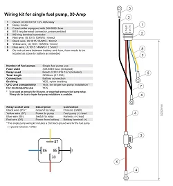 Nuke Performance Wiring Kit for Single Fuel Pump 30-Amp Battery Connection
