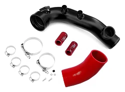 Charge pipe BMW N54 135i 335i 1M z flanszą na BOV 50mm Czerwony