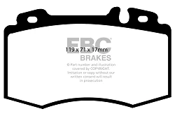 DP41363R Klocki hamulcowe YELLOWSTUFF EBC Brakes Mercedes-Benz CLK C209 CLK500 CLK C209 CLK55 AMG CLK C209 CLK350 CLK C209 CLK320 D CLK C209 CLS C219 CLS280 CLS C219 CLS300 CLS C219 CLS350 C