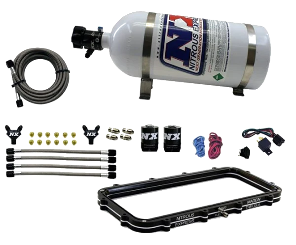 Holley High Ram Plenum Plate System with 5Lb Bottle Nitrous Express NX Bottle 20940-05