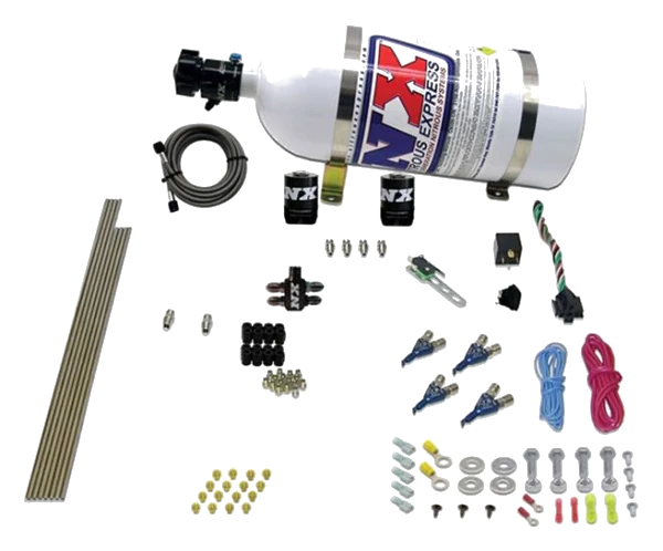 4-Cyl Direct Port Nitrous System EFI Gasoline (100-150-250Hp) 10Lb Nitrous Express NX 80004EFI-10