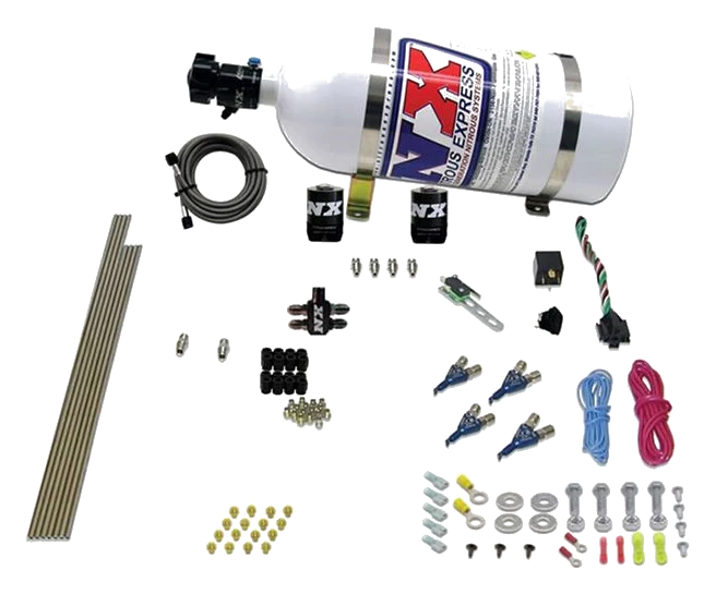 4-Cyl Direct Port Nitrous System EFI Gasoline (100-150-250Hp) 10Lb Nitrous Express NX 80004EFI-10