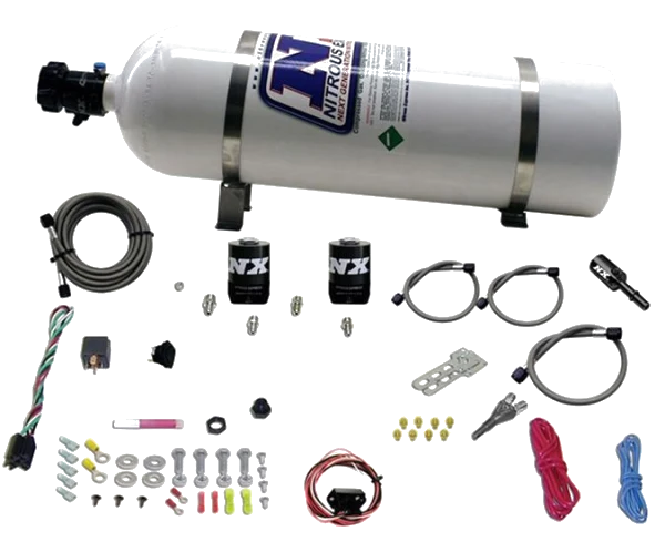 Single Nozzle System with 15Lb Bottle for Ford Coyote 5.0 (35-150Hp) Nitrous Express NX 20932-15