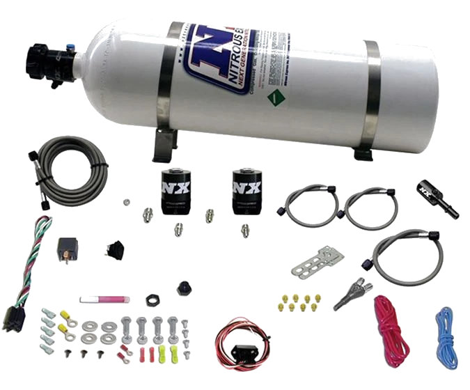 Single Nozzle System with 15Lb Bottle for Ford Coyote 5.0 (35-150Hp) Nitrous Express NX 20932-15