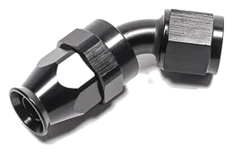 AN8 Hose End 45 Degree PTFE Black Radium Engineering