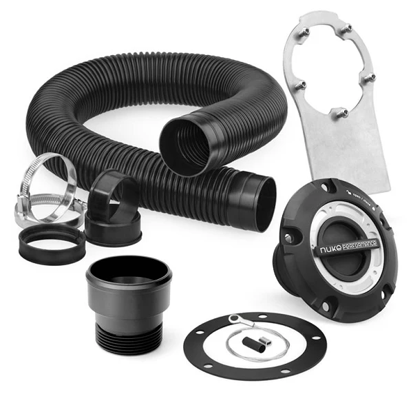 Nuke Performance Filler Cap and Fuel Hose Kit Steel Bracket with M6 Bolts for CFC Unit
