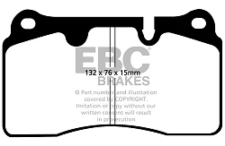 DP41908R Klocki hamulcowe YELLOWSTUFF EBC Brakes AC MK VI Aston Martin DB9 Vantage BMW ALPINA B10 E39 Ferrari 612 Renault Volkswagen Touareg 1st Gen Touareg 2nd Gen DB11 Chevrolet Camaro 5th