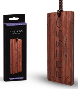 FRESSO Gift Box Magnetic Style zestaw prezentowy drewniana zawieszka i perfumy samochodowe 50ml