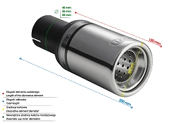 Uniwersalna końcówka tłumika okrągła 80mm długość 80mm średnica montażowa 55mm - N1-07K/55