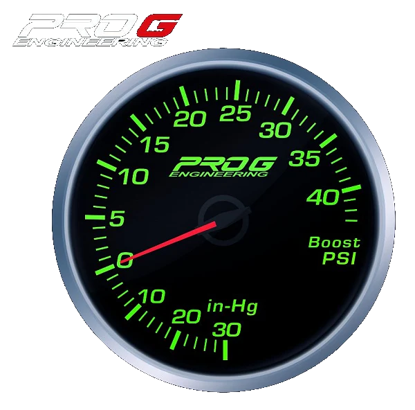 Wskaźnik Pro G Race Series RS, doładowania Boost 40 PSI GREEN 52mm