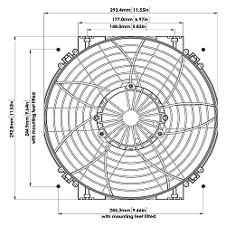 Davies Craig DC0127 Thermatic bezszczotkowy wentylator elektryczny 12" High power 12V