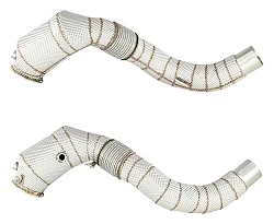 Downpipe FMC.Pro BMW F15 F16 X5 50ix X6 50ix 4.0 4.4L N63B 2015- z katalizatorem i osłoną termoizolacyjną inconel