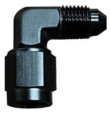 AN3 Male x Female 90" Swivel Black Nitrous Express NX 16196-90