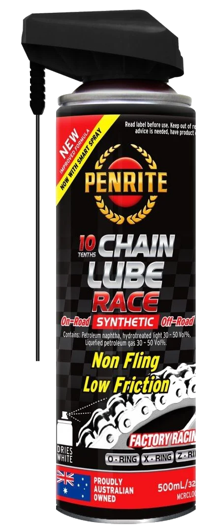 Penrite 10 Tenths Race Chain Lube 500 ml –  Wysokowydajny Smar Łańcucha do motorsportu w aerozolu