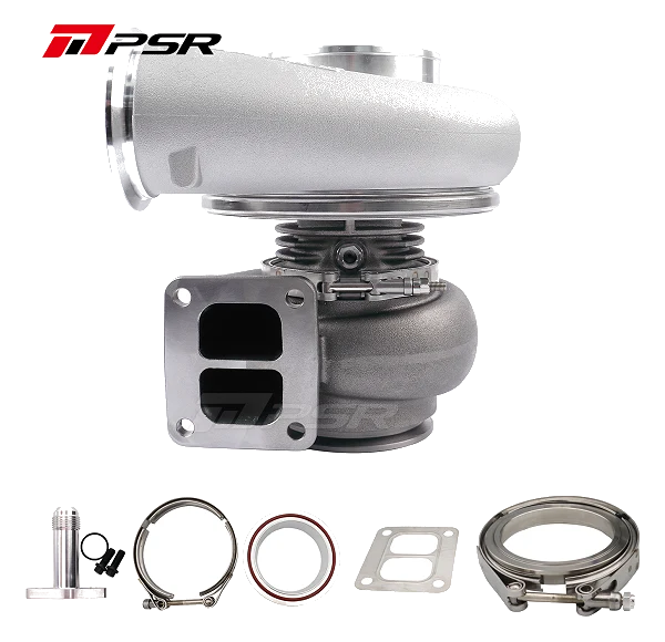 Turbosprężarka Pulsar PSR 8385E łożyska kulkowe UP to 1700HP Standard Compressor T4 Divided 1.28A/R