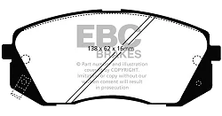 DP61809 Klocki hamulcowe GREENSTUFF EBC Brakes Hyundai Tucson Mk3 KIA Sportage JE/KM Sportage SL Sportage QL Tucson Mk3 GT Line Sportage NQ5 HEV Sportage NQ5 PHEV Sportage NQ5 Sportage QL GT