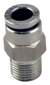 Nypel adapter Turbosmart prosty 1/8 NPT Pushloc 1/4 stal nierdzewna