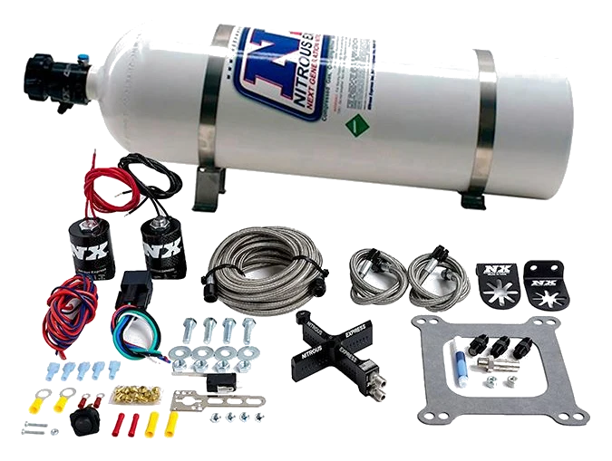 4150 Covert Crossbar Plate System Pro-Power 100-500Hp with 15Lb Bottle Nitrous Express NX 63541-15