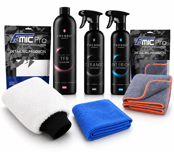 FMIC.Pro x FRESSO Complete Clean & Care Kit - zestaw do kompleksowego mycia i pielęgnacji auta Mycie wstępne wnętrze i ochrona lakieru