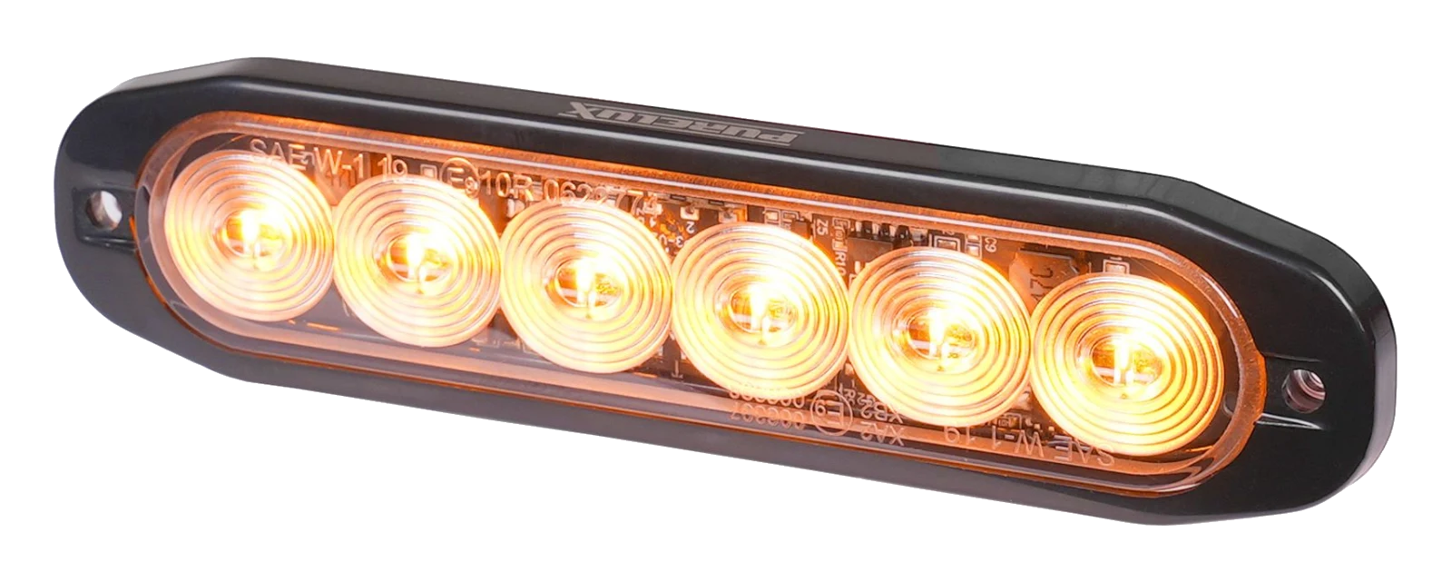 Lampa Ostrzegawcza Kogut LED Purelux Strobe Ultra Slim 12V 24V 118mm 12W