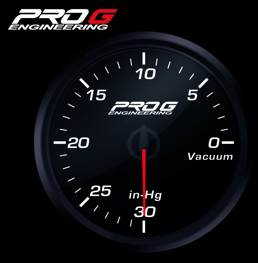 Wskaźnik Pro G Race Series RC, Podciśnienia WHITE 52mm